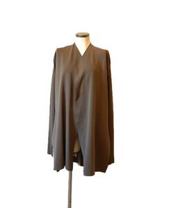 【即決】美品 Rick Owens リックオウエンス◆カーディガン ニット コート 羽織り物 カーキ コットン100％ IT M　　ta　　ta 