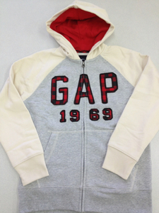 ■GAP■新品■150■ロゴパーカー■ツートンカラー■ギャップ■ジップアップ■1-1