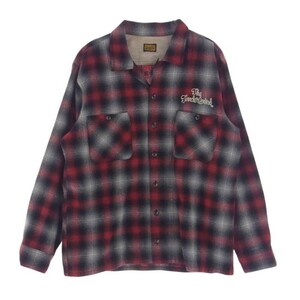 TENDERLOIN テンダーロイン 07AW T-WOOL SHT ロゴ チェック 長袖 ネルシャツ レッド系 マルチカラー系 M【中古】