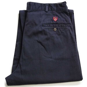 ★90s USA製 ポロ ラルフローレン THE CLASSIC GOLF PANT ツータック コットン チノパン ナス紺 w34★オールド クラシック ゴルフ