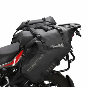 【現品限り】 防水 オートバイサドルバッグ Rｈｉｎｏｗａｌｋ オートバイパニア 防振モーターサイドバッグ 28L（14L＊2）