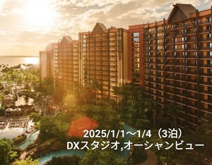 正月ハワイ☆2025/1/1〜1/4☆オーシャンビュー！宿泊権利譲渡　アウラニホテル　 ディズニー ミッキー　コオリナ