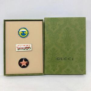 未使用　GUCCI グッチ 100周年ピンバッジ　ピンズ　3個セット　ノベルティ　非売品