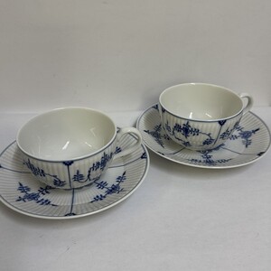 E427-I75-120 Meissen マイセン 麦わら菊 カップ&ソーサー 口径約9cm 高さ約5.5cm ソーサー約16cm 茶器 食器 2客セット