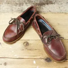 SPERRYレザーモカシンデッキシューズブラウン26.5 112923aw218