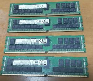 ★ジャンク★メモリ SAMSUNG 32GB M393A4K40CB2-CTD7Q DDR4-2666 ECC RDIMM 2Rx4 PC4-21300V-R CL19 サーバーメモリ 4枚セット