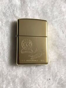 ジッポー オイルライター ゴールド 喫煙グッズ Zippoライター 真鍮 ソリッドブラス　インディペンデンス　Independence 1997年製 中古品