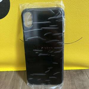 iPhoneXSMAX 黒 ハードケース デコ土台 デコ電 ハンドメイド DIY