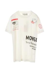 未使用 MONSE プリントTシャツ XS ホワイト モンス KL4CPLUQ34