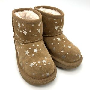 アグ UGG クラシックミニ II スター ムートン ブーツ スウェード 1115852T チェスナット 16cm キッズ