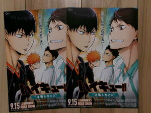 映画チラシ ハイキュー！！ 才能とセンス コンセプトの戦い 2枚 アニメ ハイキュー 劇場版ちらし 村瀬歩 石川界人 日野聡 入野自由