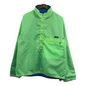 2000年代 patagonia パタゴニア リバーシブル ナイロンプルオーバー ハーフジップ 83261F1 グリーン (メンズ XL) 中古 古着 Q3779