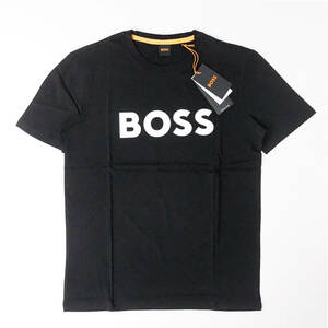 新品正規品 HUGO BOSS ヒューゴ ボス オレンジ メンズ 半袖 オーガニック コットン コントラストロゴ Tシャツ 大谷翔平 ブラック M