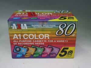 P-207 AXIA ノーマル カセットテープ A1 COLOR 80分 5本セット 未使用品