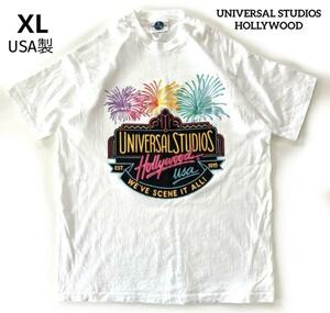 ユニバーサルスタジオ USA製 Tシャツ ラメプリント 立体プリント XL