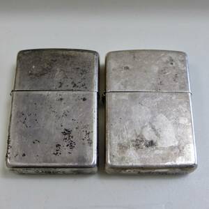 ♪2個セット ZIPPO ジッポー スターリングシルバー 925 銀無垢 1996年 2001年製