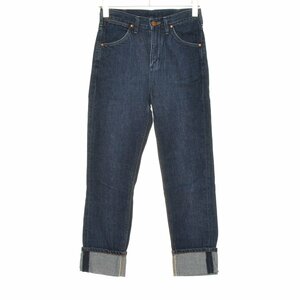 ◇409879 【SALE】Wrangler ラングラー ロールアップジーンズ ハイウエスト テーパード デニムパンツ サイズS レディース インディゴブルー