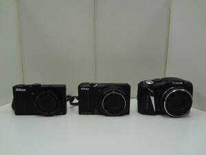 Nikon COOLPIX P310　COOLPIX S9100　Canon PowerShot SX130 IS　デジタルカメラ　おまとめ　動作・状態未確認　ジャンク出品