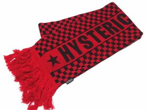 HYSTERIC GLAMOUR 00s vintage original MUFFLER / ヒステリックグラマー サッカーマフラー ロゴ チェッカー柄 稀少 メンズ レディース