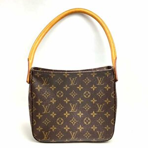 t)ルイ・ヴィトン LOUIS VUITTON モノグラム ルーピングMM M51146 ハンドバッグ ワンショルダー 鞄 中古