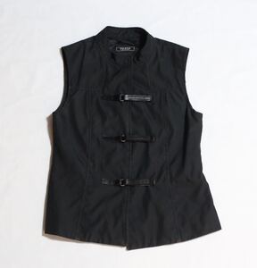 99FW PRADA NYLON LEATHER BELT VEST プラダ　ナイロンレザーベスト archive ブラック