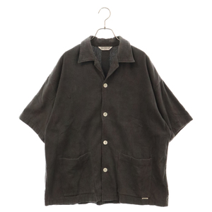 COOTIE PRODUCTIONS クーティー プロダクションズ Pile Open CollarShirt パイル生地 オープンカラーシャツ グレー