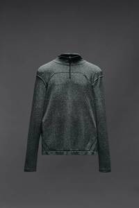 ★ZARA ATHLETICZ ザラ SEAMLESS LONG SLEEVE T-SHIRT 長袖 Tシャツ シームレス モックネック ジップ ジム ランニング トレーニング★