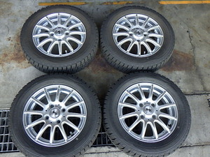 2310-303　weds　アルミホイール＆スタッドレスタイヤ　155/65R13　2020年　4本セット　個人宅発送不可商品