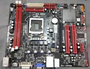 【中古パーツ】BIOS確認のみ、BIOSTAR H55 HD マザーボード　ＩＯパネル LGA1156 ■MB5116