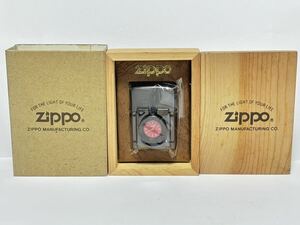 (175) ZIPPO ジッポ ジッポー オイルライター U.S.TRADITIONAL TIME LITE タイムライト TL-2 時計付き 赤文字盤 喫煙グッズ 未使用品