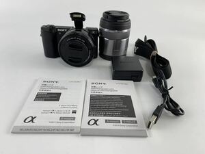 1000円~■★通電確認のみ★SONY ソニー α 5100 ミラーレス一眼カメラ 16-50mm E 3.5/30 ALC-SH113★okoy2703401-324★t9384