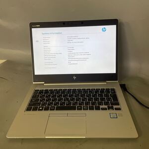 JXJK5441 HP EliteBook 830 G6/Intel Core i7-8565U 1.80GHz /メモリ:16GB /sSD:512/BIOS確認済/キー欠