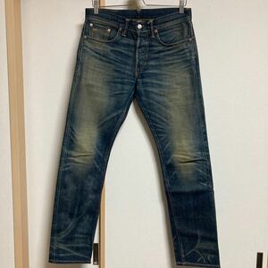 【美品】 RRL Slim Fit Jeans ダブルアールエル スリムフィットジーンズ デニムパンツ 中古加工 W30 レザーパッチ ラルフローレン