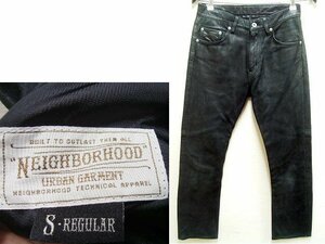 ●即決[S]NEIGHBORHOOD 13SS DEEP MID-L/CL-PT 牛革 レザー パンツ 132CCNH-PTM01■R380