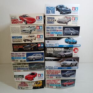 ケ8【140】1円～ 未組立 タミヤ ハセガワ 1:24 他 車 カーモデル プラモデル 大量まとめセット (RX-7 シーマ セリカ ロードスター など