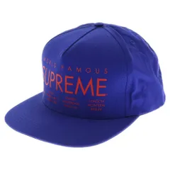 SUPREME (シュプリーム) 15SS International World Famous Logo Cap インターナショナル ワールドフェイマス ロゴ キャップ 帽子 ブルー