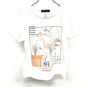 【新品】arma bianca SHAMAN KING シャーマンキング 麻倉葉 lette-graph Tシャツ TVアニメ 丸首 半袖 綿100% コットン M 白 レディース