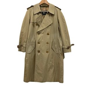 美品◆コート バーバリー トレンチコート 旧タグ 3枚袖 英国製 ベージュ メンズ サイズS程度 Burberry 【AFA23】