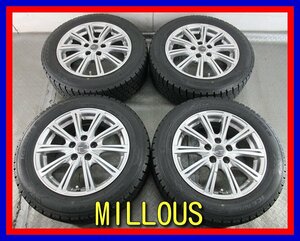 ■中古タイヤホイール■　MILLOUS 15インチ 6J +43 5H 100 GOODYEAR ICENAVI6 185/60R15 84Q 冬 ST 激安 送料無料 J944