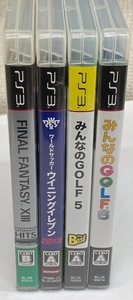 PS3ソフト おまとめ ケース4点 3作品 ファイナルファンタジー8 ウイニングイレブン2013 みんなのゴルフ6