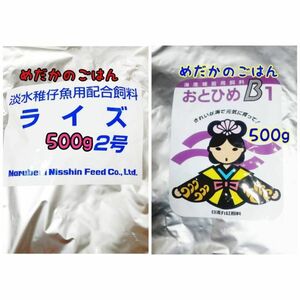 めだかのごはん ライズ2号 500g おとひめB1 500g リパック品 グッピー 熱帯魚 金魚 アクアリウム らんちう