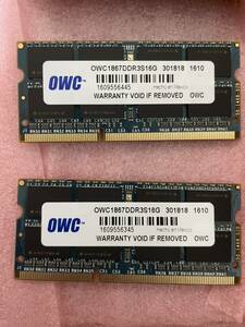 OWC DDR3L 1866 SO.DIMM 16GB x2 合計32GB