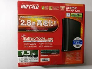  BUFFALO製 USB2.0＆USB1.1対応　USB外付けハードディスク　HD-CB1.5TU2　1.5TB