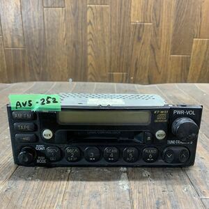 AV5-252 激安 カーステレオ TOYOTA 08600-00B10 KT-W51 122001-37800131 カセット FM/AM テープデッキ 通電未確認 ジャンク