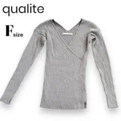 qualite カリテ アバハウス カットソー リブニット セーター 長袖 F