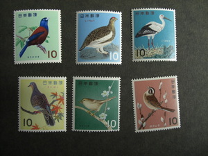 記念切手　鳥シリーズ　６種完　未使用