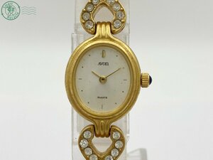 AK0606020　◇ AVON エイボン ジュエリーウォッチ 987918 QZ QUARTZ クォーツ パール ラインストーン ゴールド アナログ 腕時計 中古