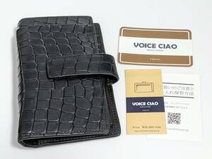 ● VOICE CIAO 「 モバイルウォレット 」 レザー 黒 ★ ボイスチャオ ヴォイスチャオ スマホ ケース カバー 革 ブラック 手帳