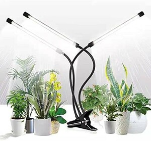 ■送料無料■植物育成ライト 屋内植物成長LEDランプ 75W 126LED植物ランプ USB給電式 電源アダプター付き 3ヘッド付き