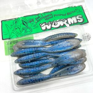 810047 新品 カリフォルニアワーム パドルテールグラブ 4インチクラス 10本 CALIFORNIA WORM PADDLE TAIL GRUB ハンドポワード オールド品